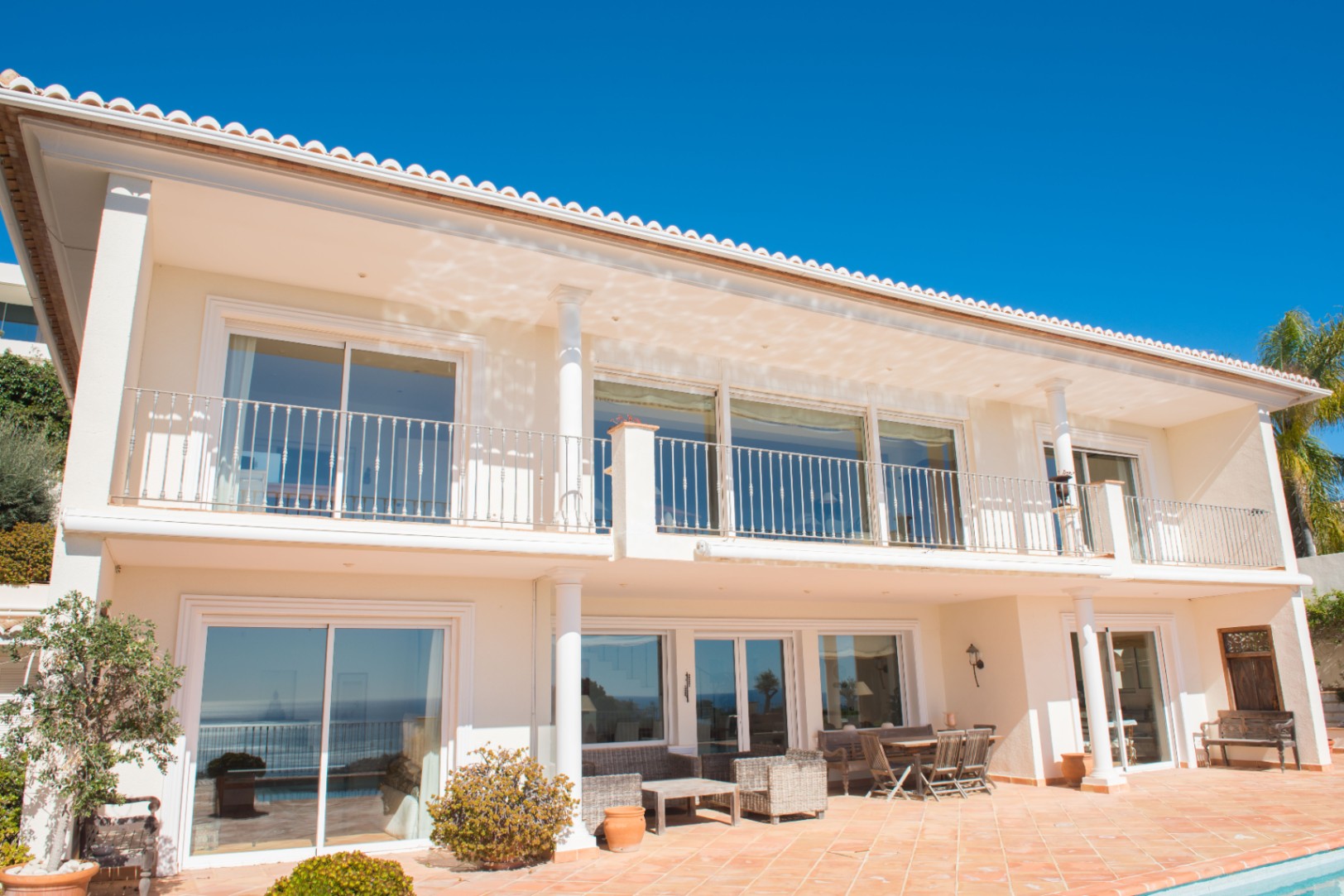Villa mediterránea en Calpe con vistas al mar y Peñón de Ifach