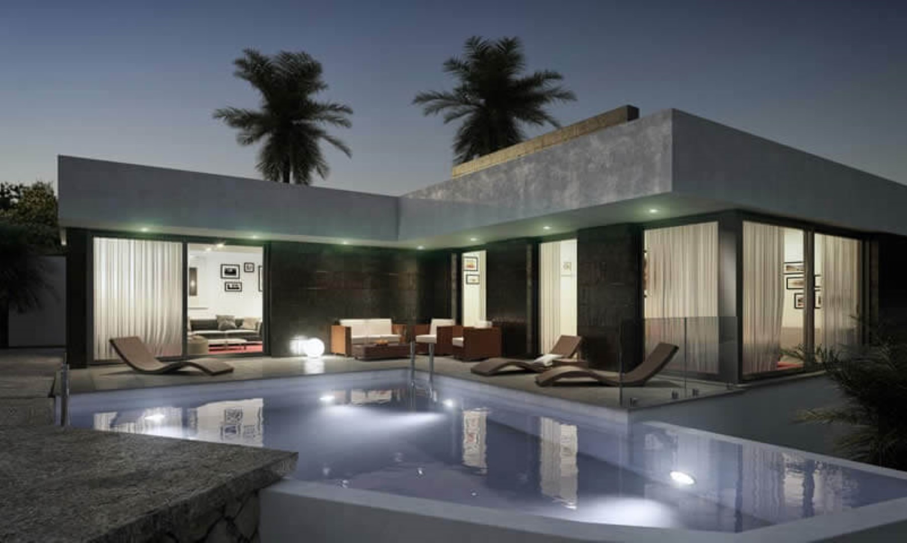 Villa moderna de obra nueva en Pedreguer, Monte Solana con piscina