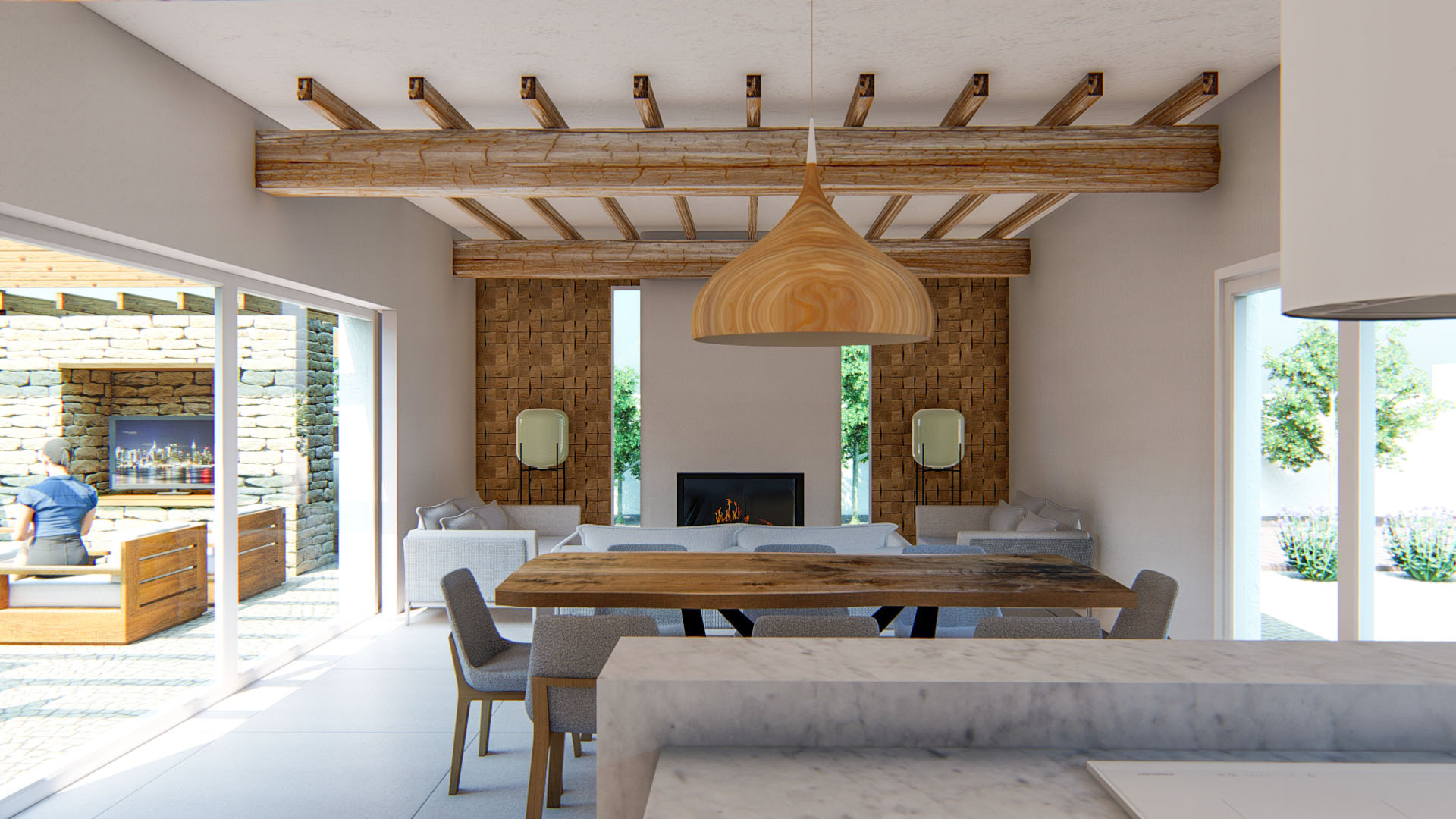 Villa de estilo ibicenco con piscina privada en Polop