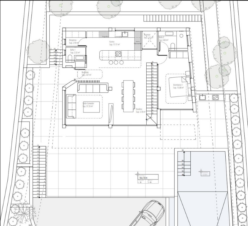 Proyecto de villa moderna en Altea Hills, Altea con vistas al mar