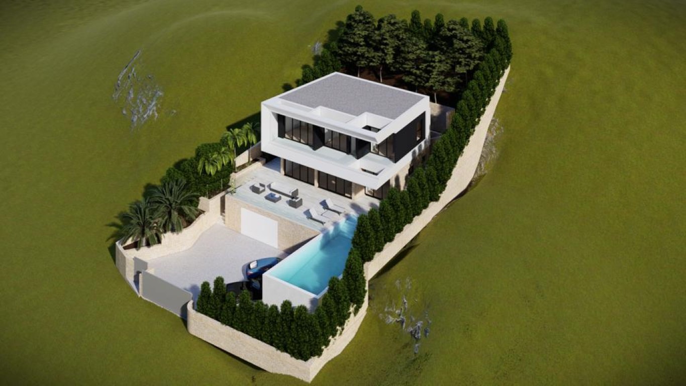 Proyecto de villa moderna en Altea Hills, Altea con vistas al mar