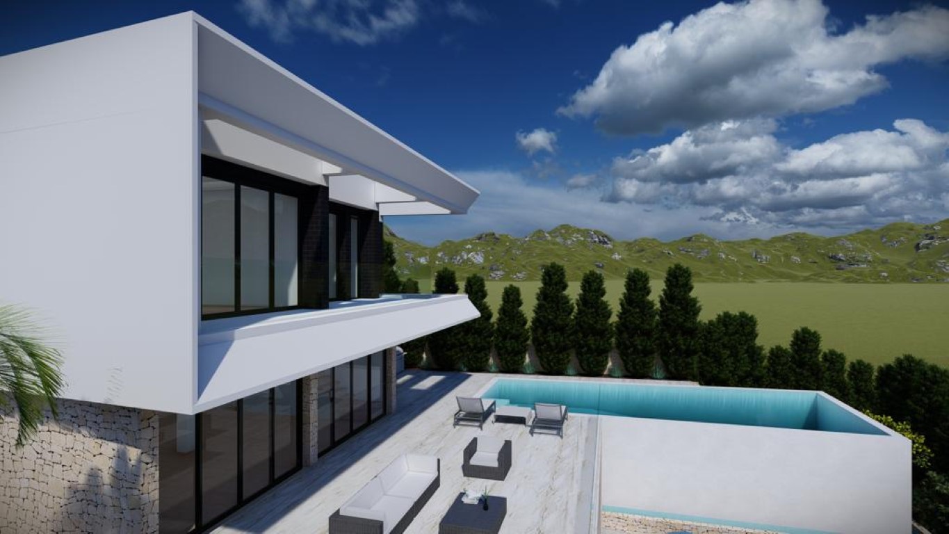 Proyecto de villa moderna en Altea Hills, Altea con vistas al mar
