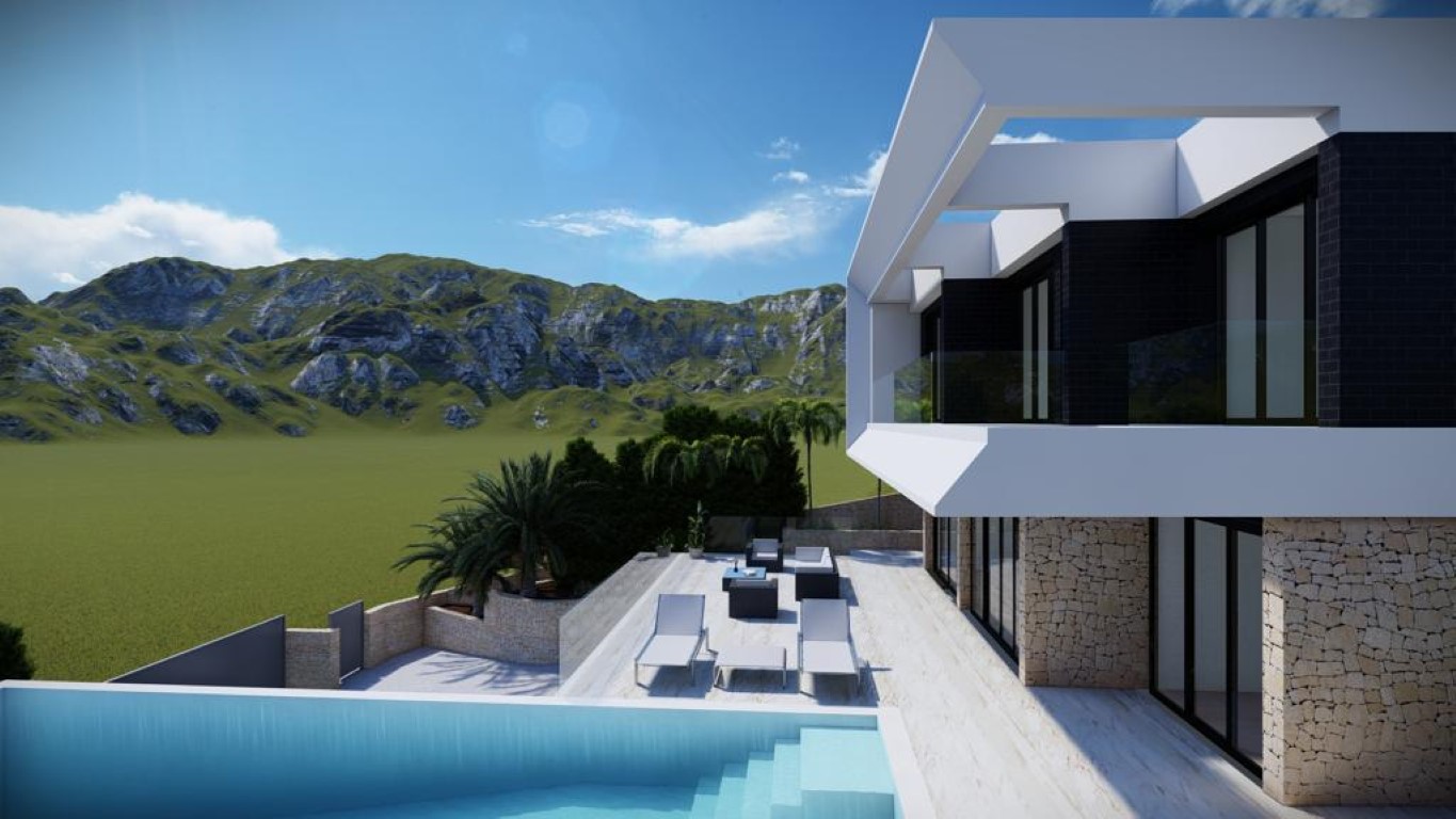 Proyecto de villa moderna en Altea Hills, Altea con vistas al mar