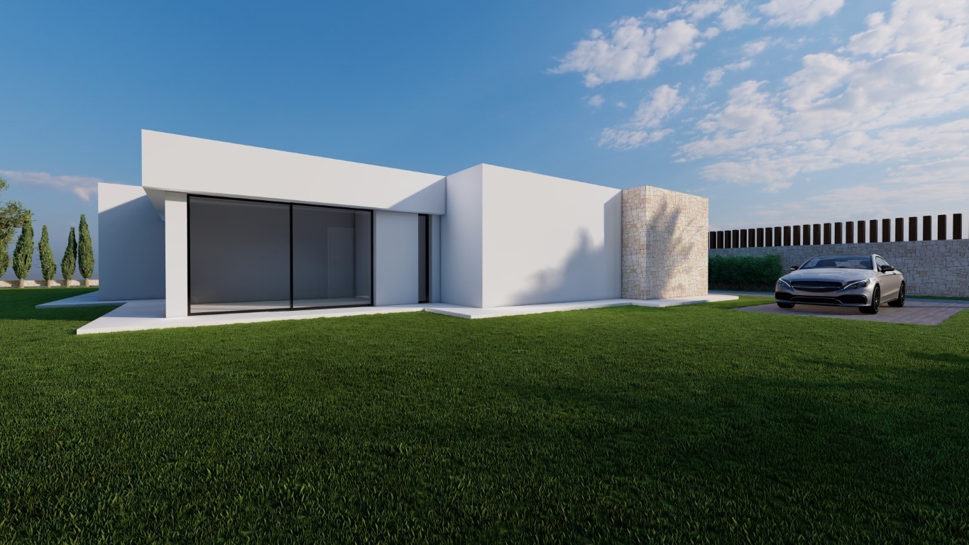 Villa de obra nueva en Calpe, Puerto Blanco con vistas al mar
