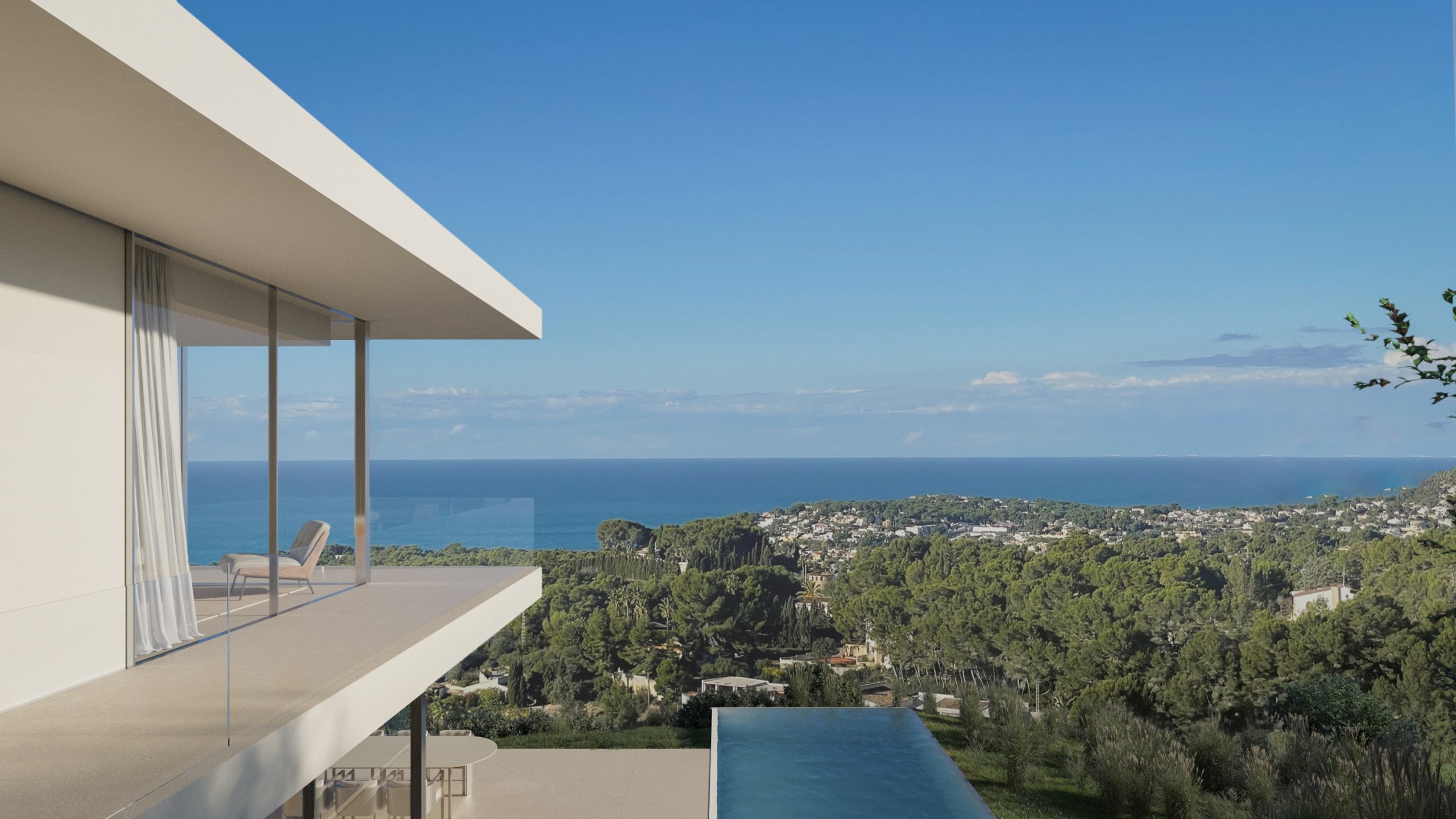 Villa moderna con vistas al mar en Benissa, La Fustera
