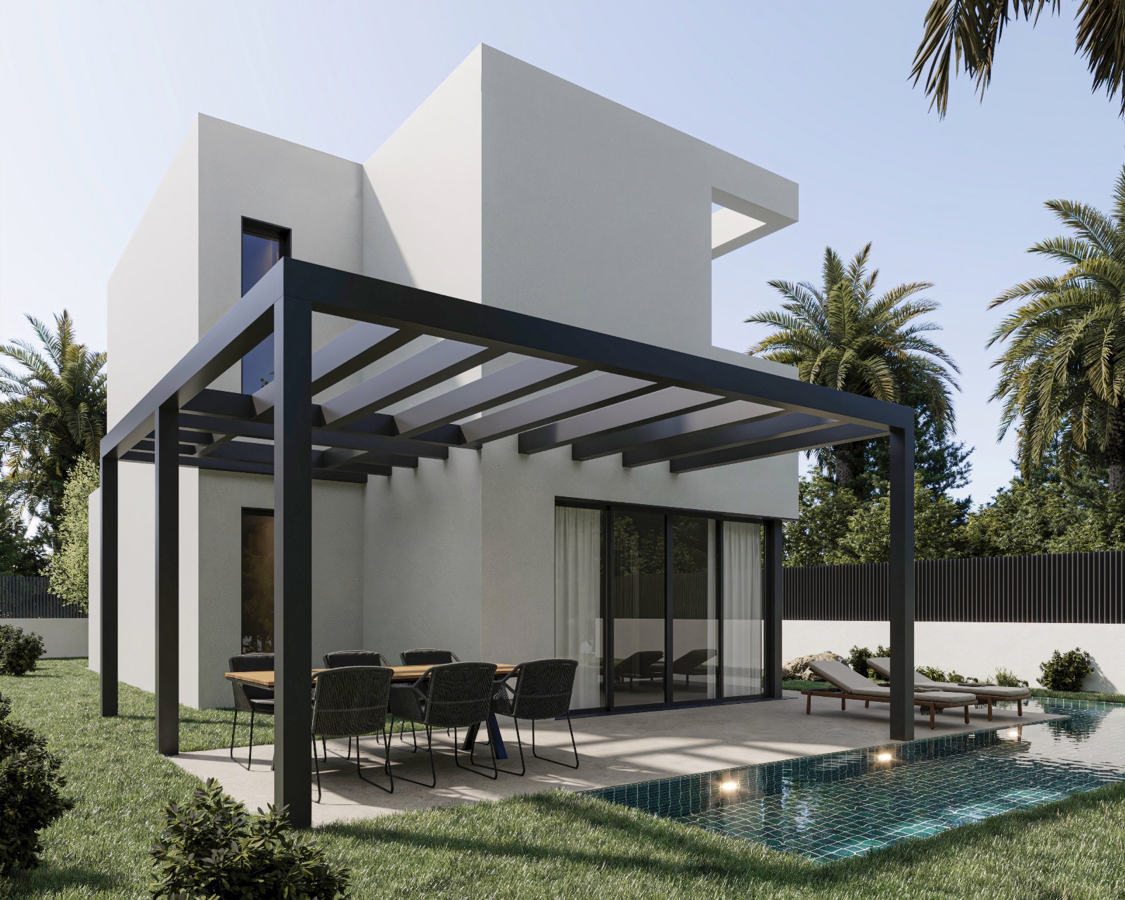 Villa moderna de bajo consumo en Alcalalí con vistas al valle