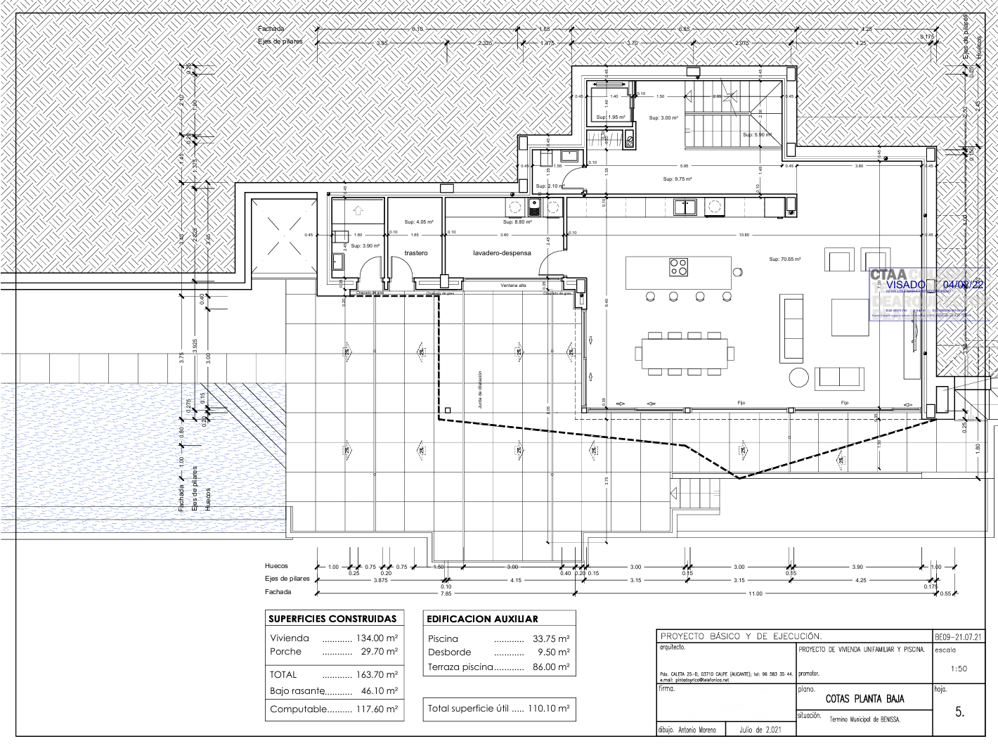 Villa de obra nueva con vistas al mar en Racó de Galeno, Benissa