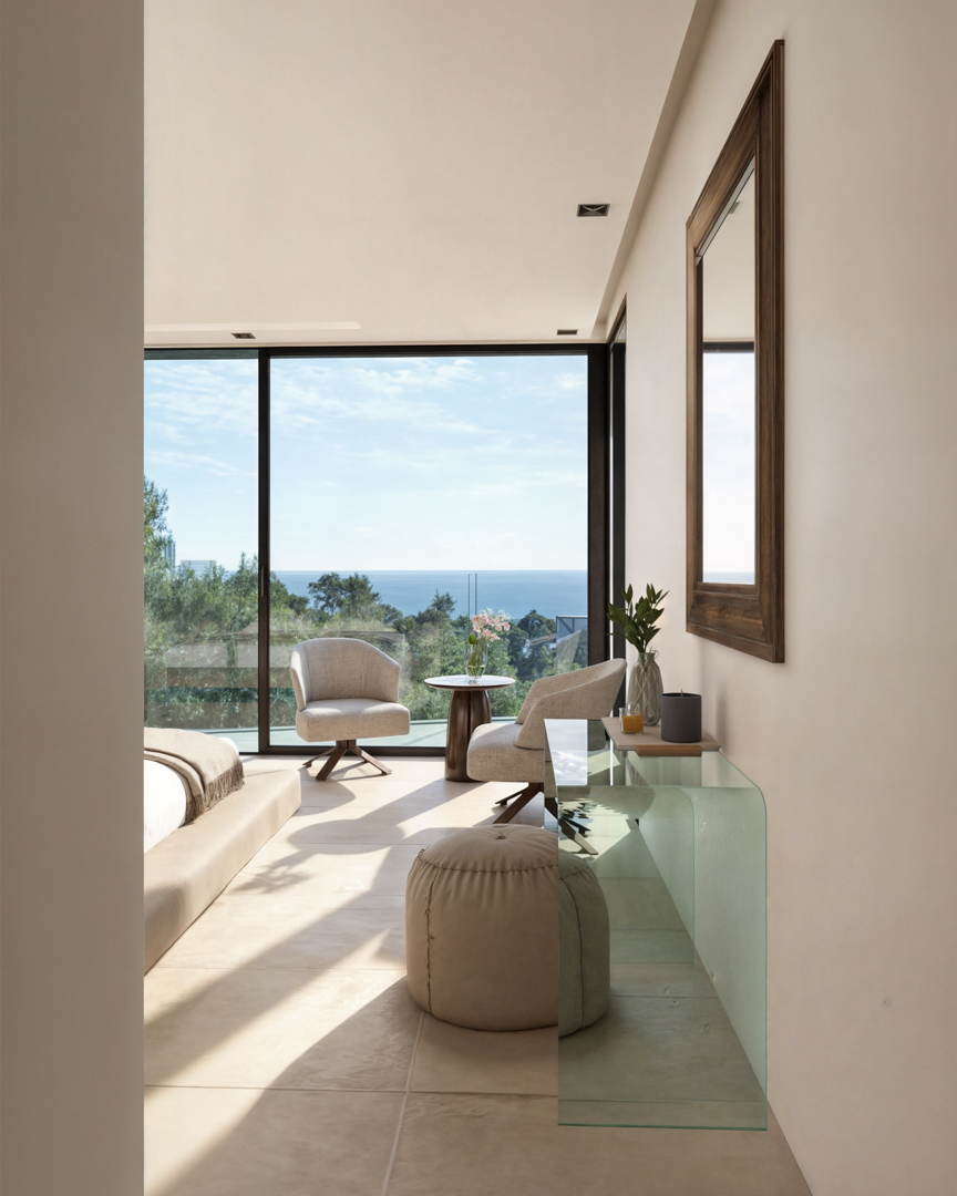 Villa de obra nueva con vistas al mar en Racó de Galeno, Benissa