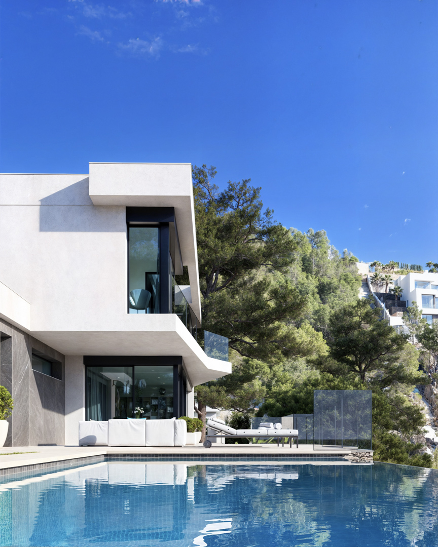 Villa de obra nueva con vistas al mar en Racó de Galeno, Benissa