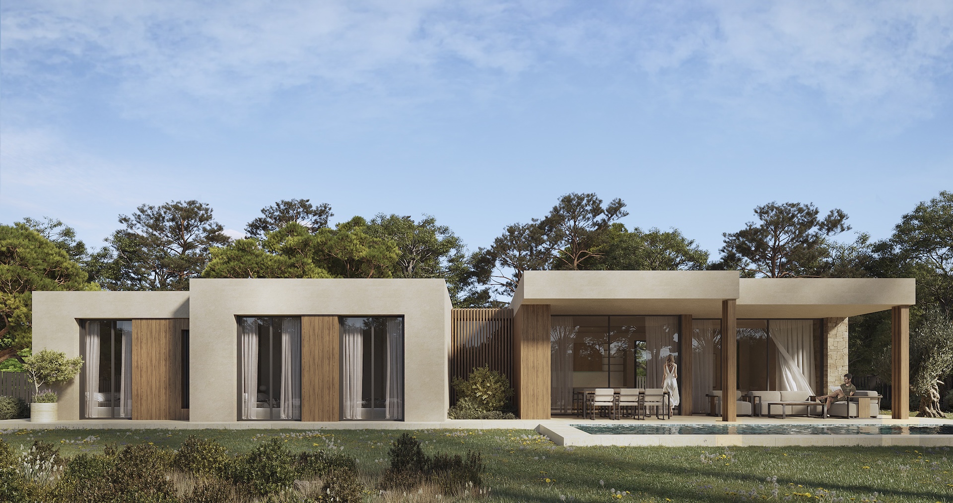 Villa moderna de una planta en Pla Roig, Calpe con piscina privada