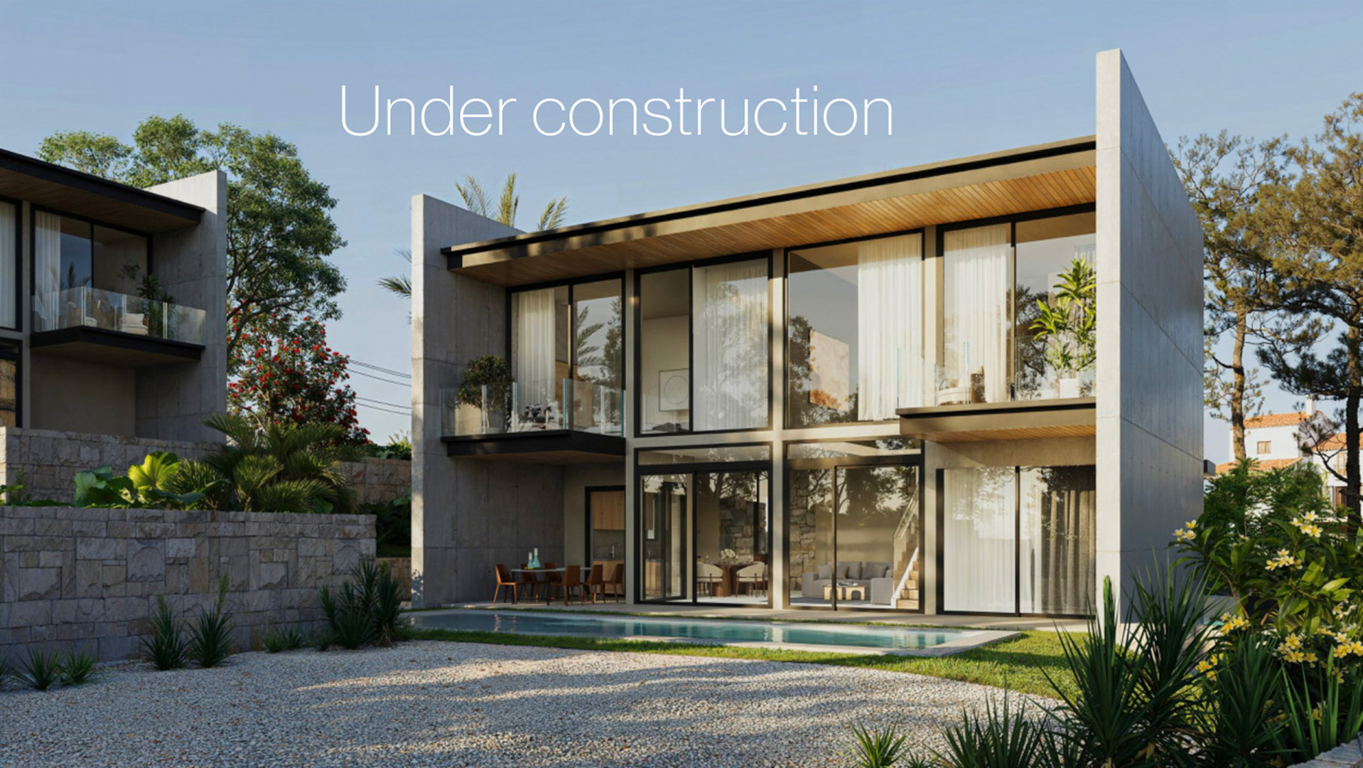 Villa de obra nueva en Calpe, Partida La Merced con piscina