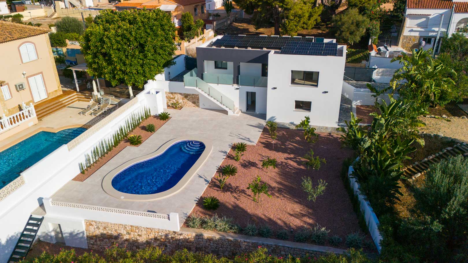 Villa moderna en Calpe, El Carrió con vistas al mar y energía solar